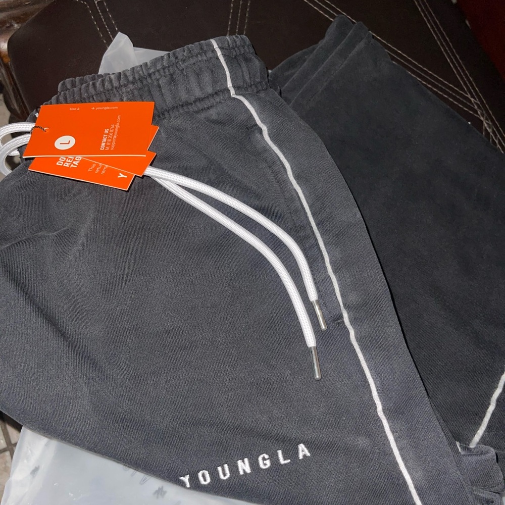 YoungLA 2008 the original sweats black wash Large NWT